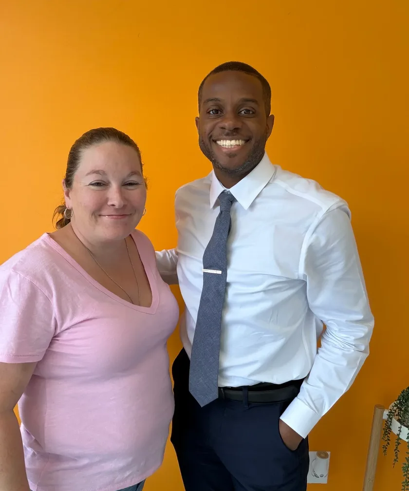 A happy chiropractic patient with Dr. Matthew Richmond in Suwanee, GA